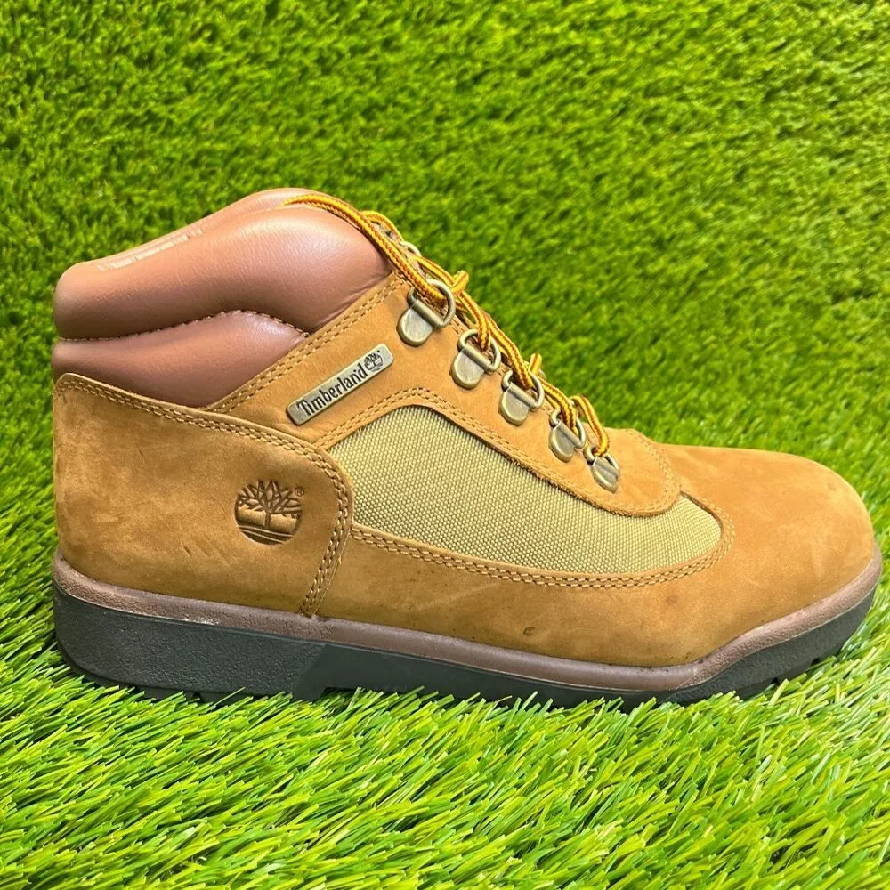 Timberland Field Boys Size 6Y Brown Outdoor Waterproof Leather Hiking Boots